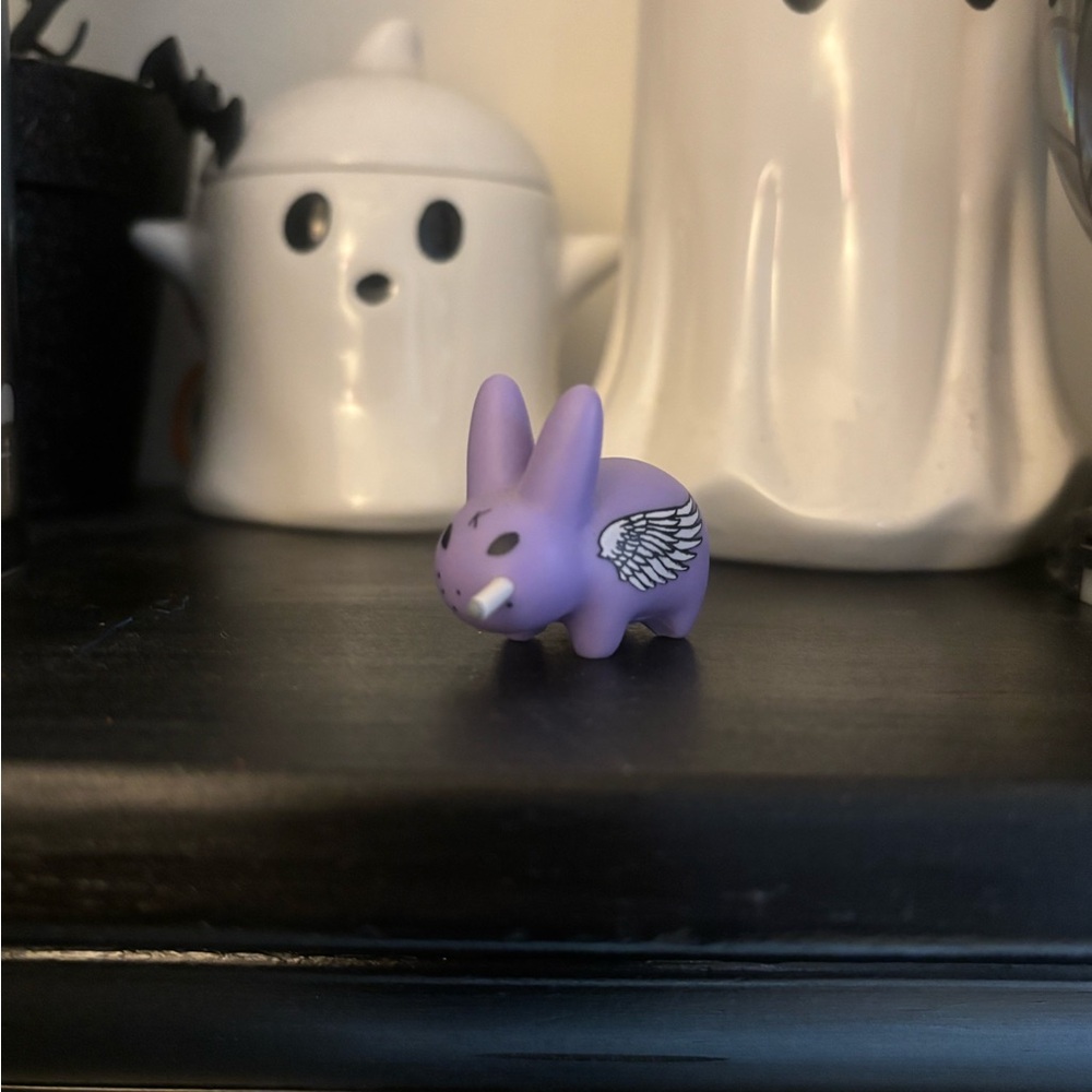 Purple Winged Bunny Figurine